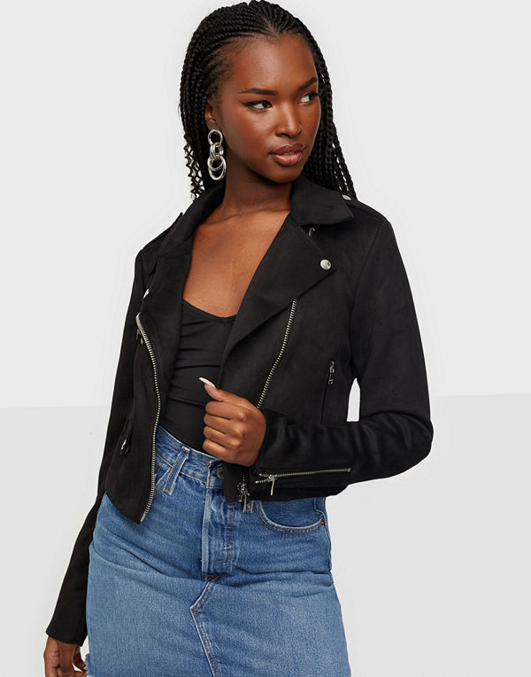 Only ONLSHERRY CROP BONDED BIKER CC OTW
