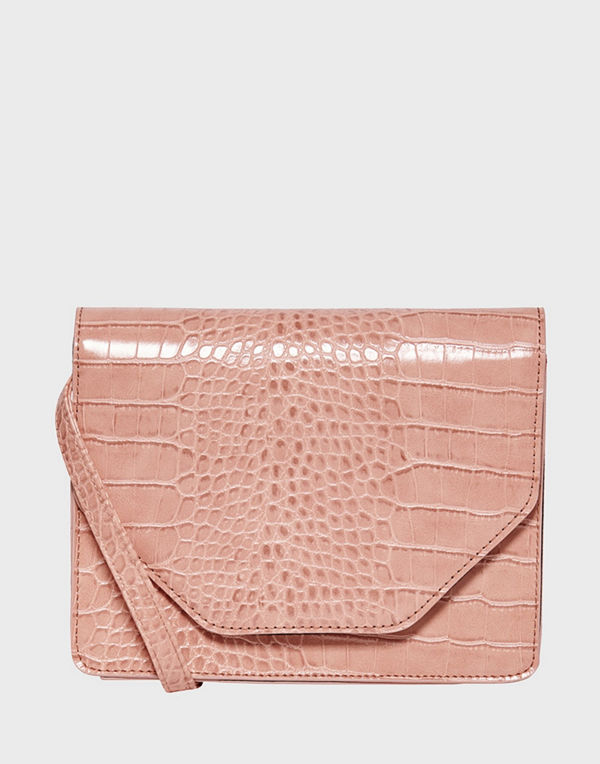 Only beige mönstrad väska ONLUNA SNAKE PU CROSSOVER
