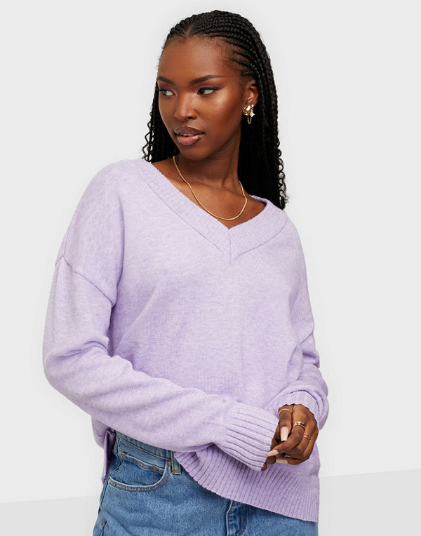 Vila VIRIL OVERSIZE V-NECK KNIT TOP - NO