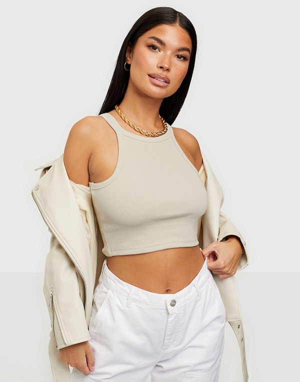 NLY Trend High Neck Crop Top