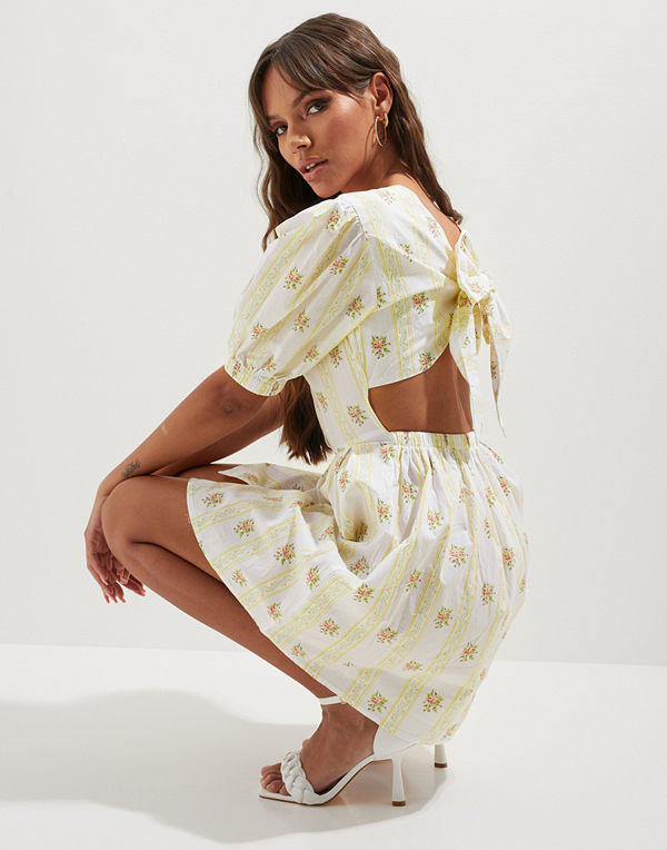 Glamorous Puff Sleeve Mini Dress