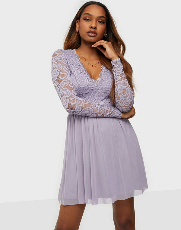 NLY Trend Scalloped Lace Mesh Dress