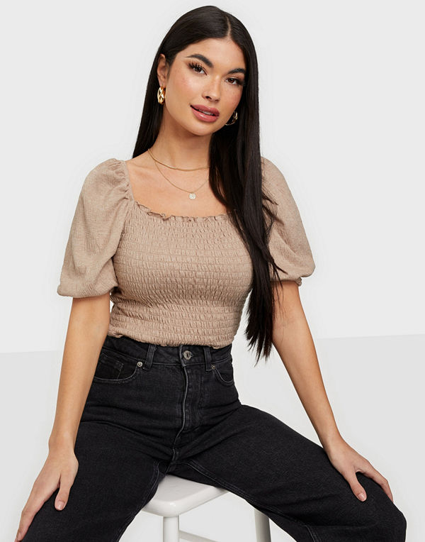 Only ONLNALENA 2/4 PUFF SMOCK TOP JRS