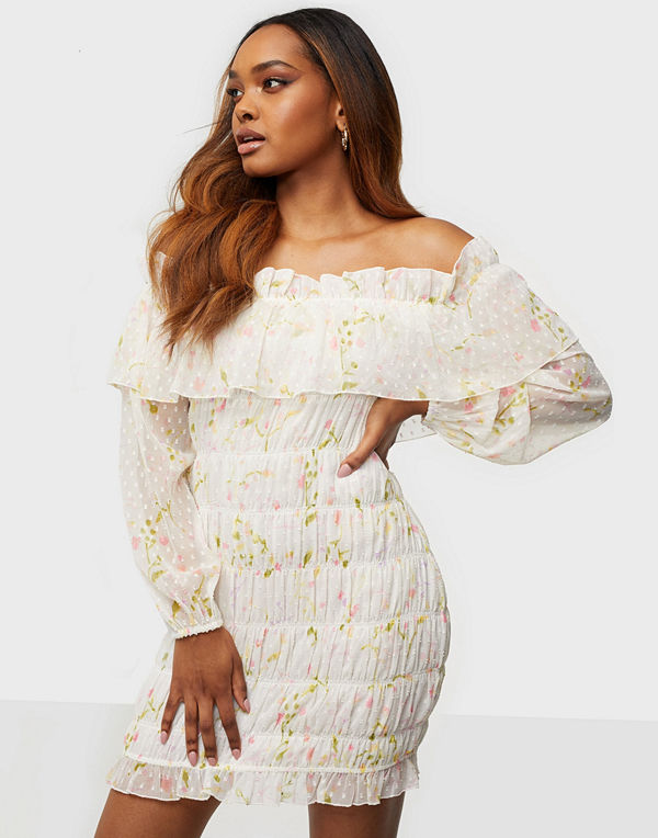 NLY Trend Off Shoulder Smock Dress