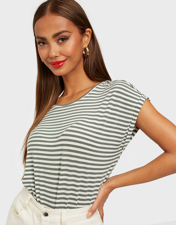 Vero Moda VMAVA PLAIN SS TOP STRIPE GA NOOS