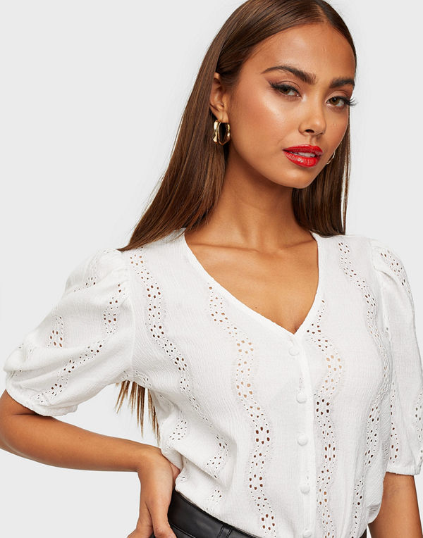 Jacqueline de Yong JDYCARMEN 2/4 BUTTON TOP JRS
