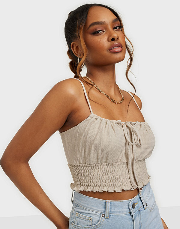 NLY Trend Tie Drawstring Top