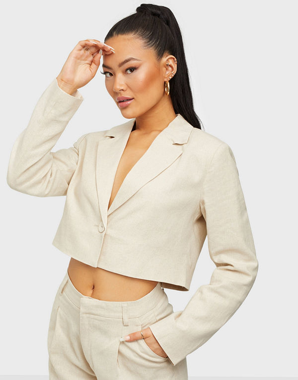 Gina Tricot Kylie cropped linen blazer