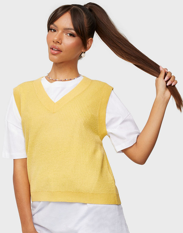 Only ONLADALEE S/L V-NECK VEST KNT