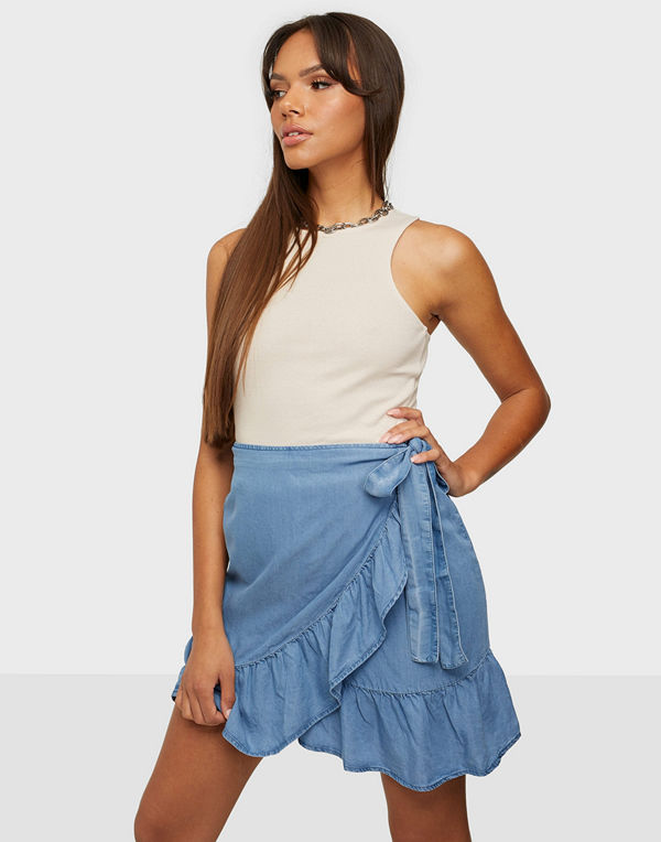 Only ONLSOFIA WRAP KNEE DNM SKIRT
