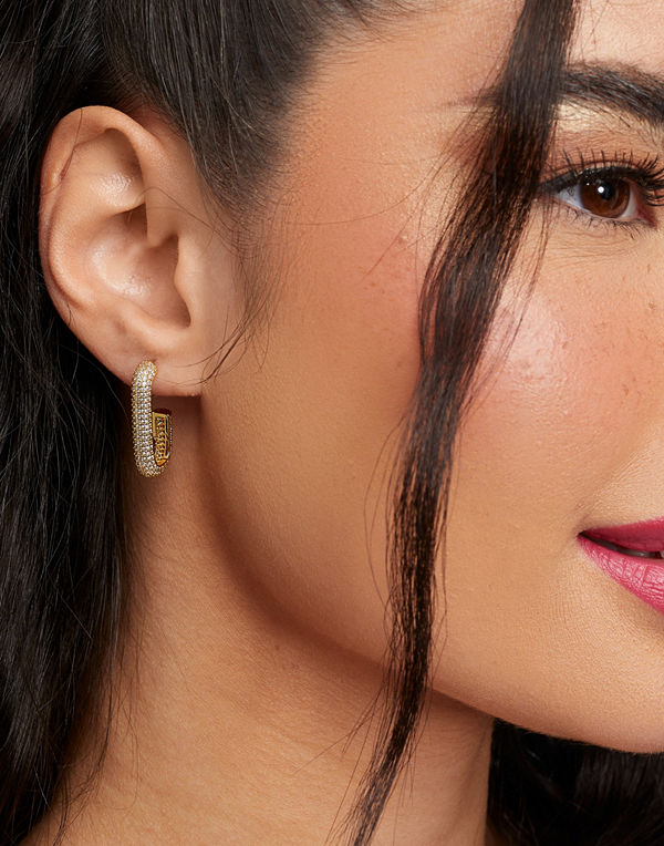 Muli Collection smycke Pave Hook Hoops
