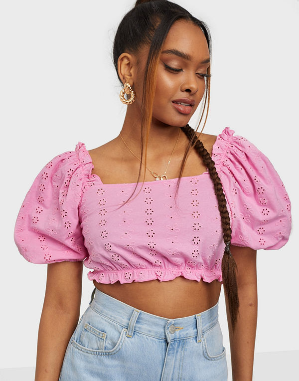 Gina Tricot Paige broderie anglais top