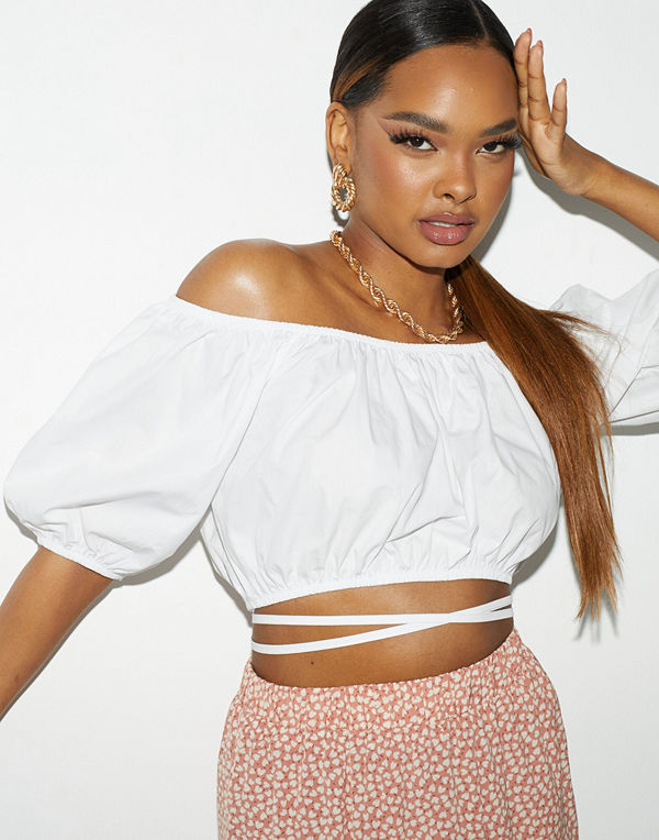 NLY Trend Puffy Tied Waist Top