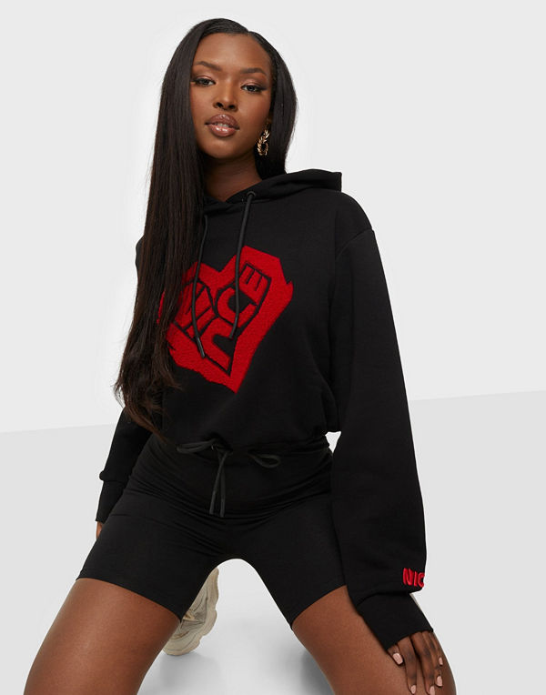 Nicce HEART CROPPED HOODIE