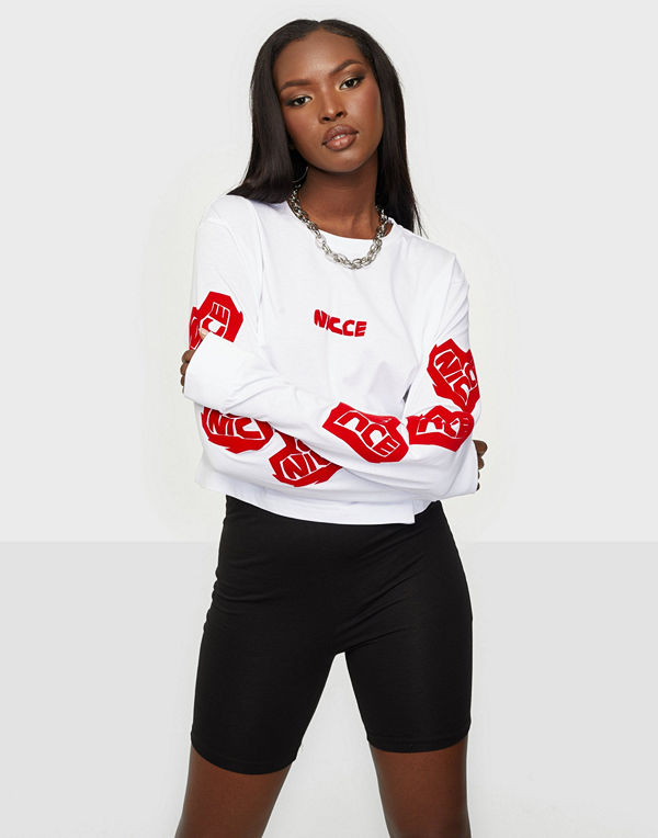 Nicce HEART LS CROPPED T-SHIRT