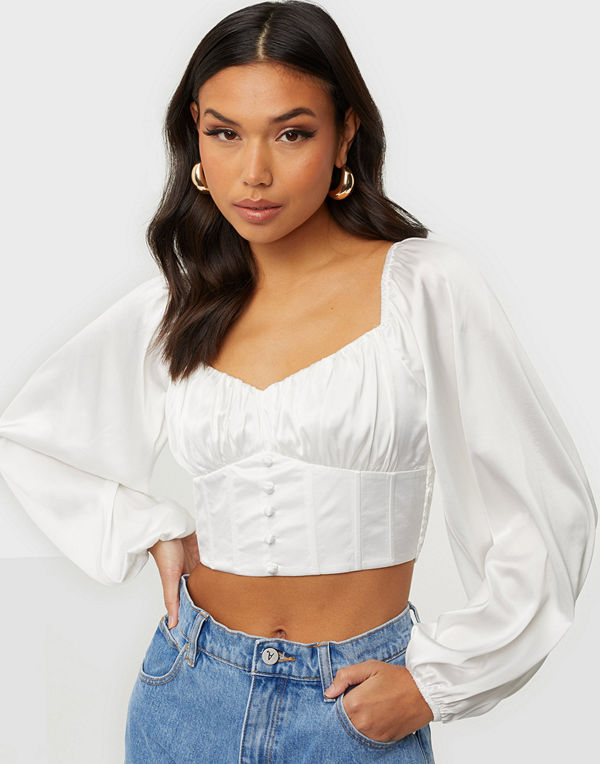 Love Triangle Heaven Satin Crop Top