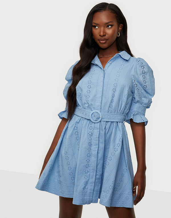 Bardot Mini Broderie Dress