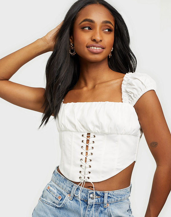 Love Triangle All Cried Out Lace Up Top