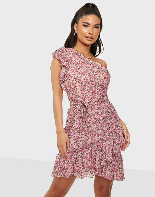 Forever New Anna One Shoulder Ruched Mini Dress