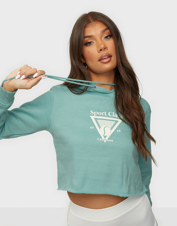 Missguided Sports Club Cropped Hoodie