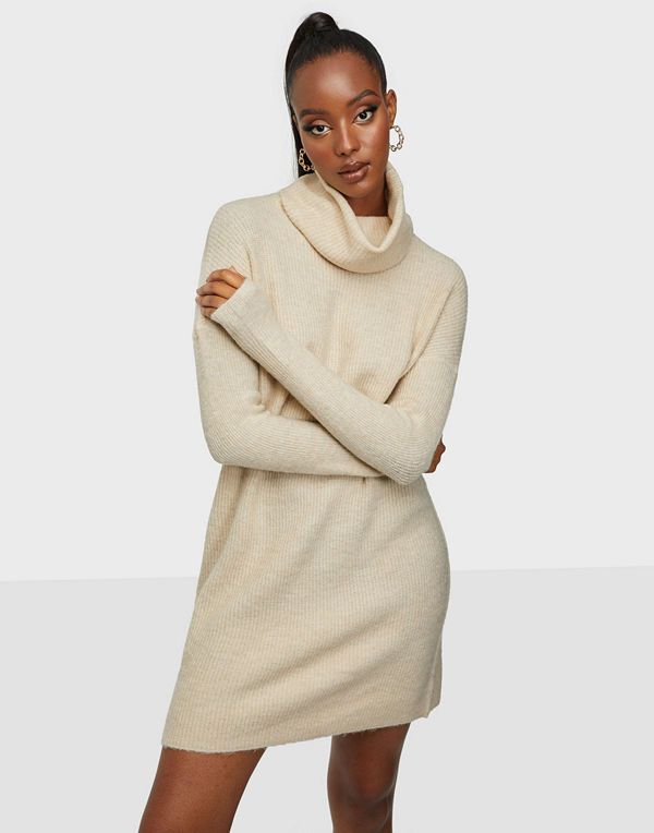 Only ONLJANA L/S COWLNCK DRESS WOOL KNT