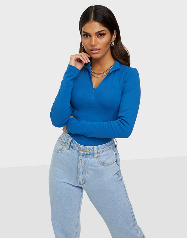 NLY Trend LS Sporty Zip Top