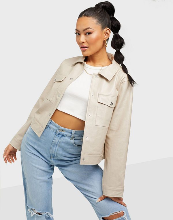 NLY Trend Cropped Vinyl Jacket