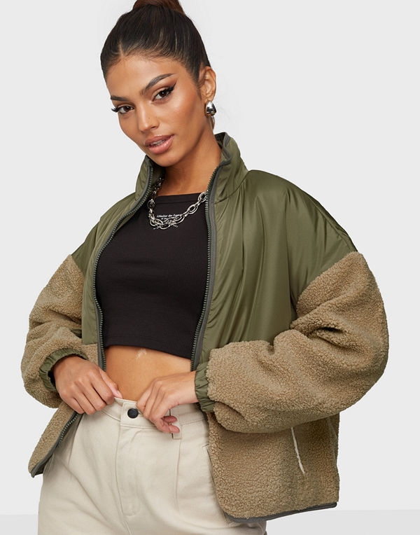 Only ONLARIKO L/S MIX TEDDY JACKET PNT