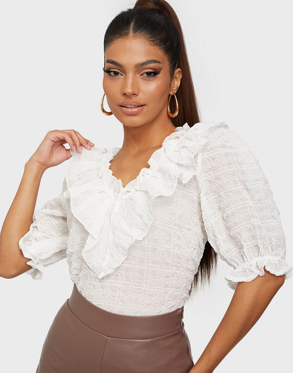 Vila VIBRUNA V-NECK 2/4 TOP