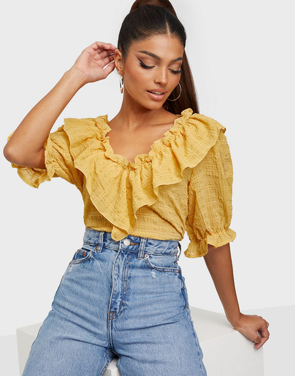 Vila VIBRUNA V-NECK 2/4 TOP