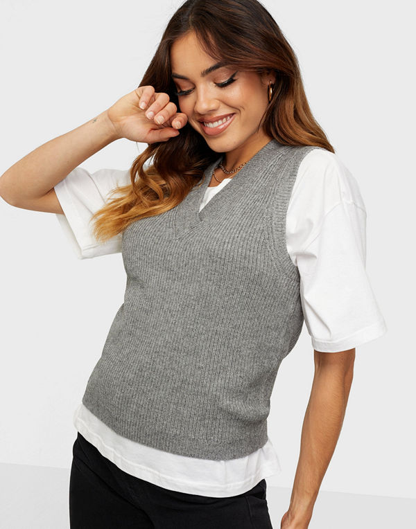 Object Collectors Item OBJMALENA S/L KNIT WAISTCOAT NOOS