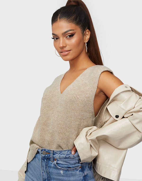 Only ONLPARIS LIFE V-NECK VEST PULL KNT