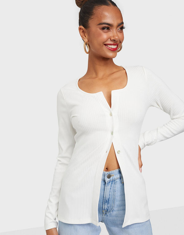 NLY Trend Longline Button Top