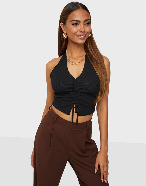 NLY One Drawstring Halterneck Top