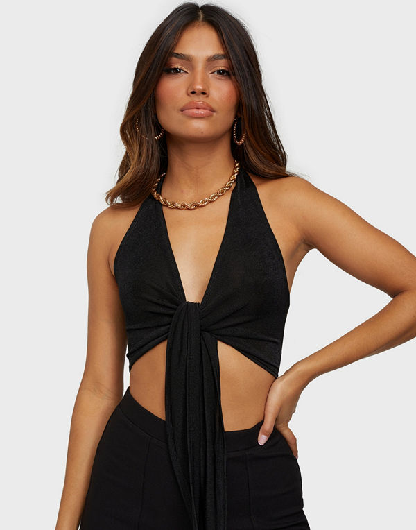 NLY One Tie Halter Crop Top