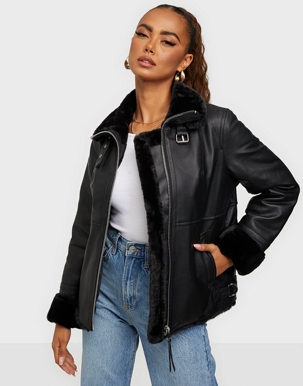 Jofama Alice Leather Bomber Jacket