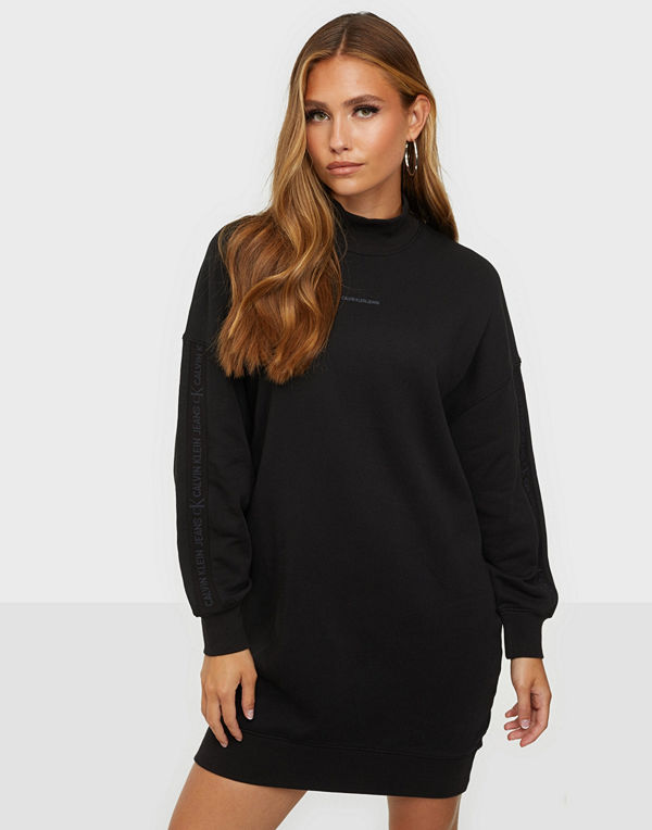 Calvin Klein Jeans LOGO TRIM MOCK NECK DRESS