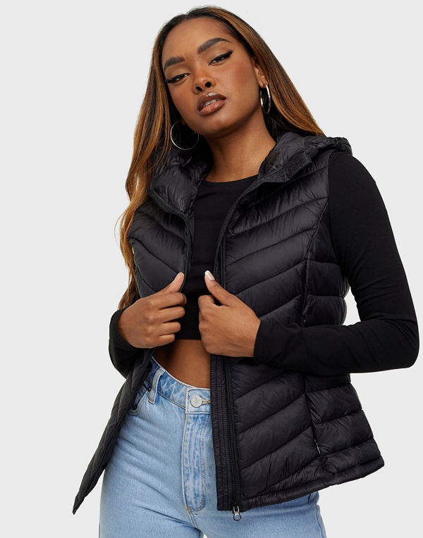 Vila VISINO S/L PADDED HOOD VEST/SU