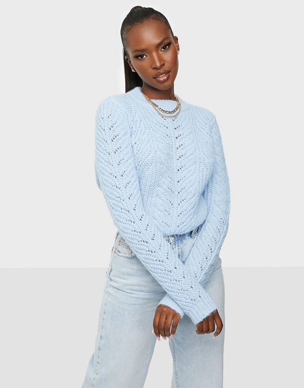 Pieces PCFIRE LS O-NECK KNIT BF BC