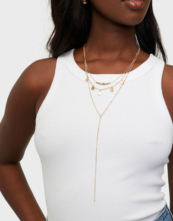 Pieces smycke PCKANZAH COMBI NECKLACE