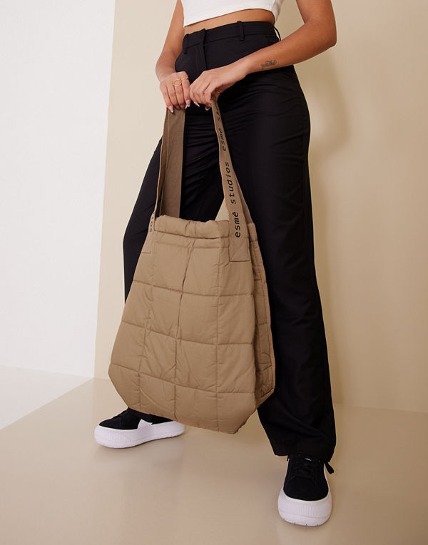 Esmé Studios beige väska ESNaja Quilt Bag