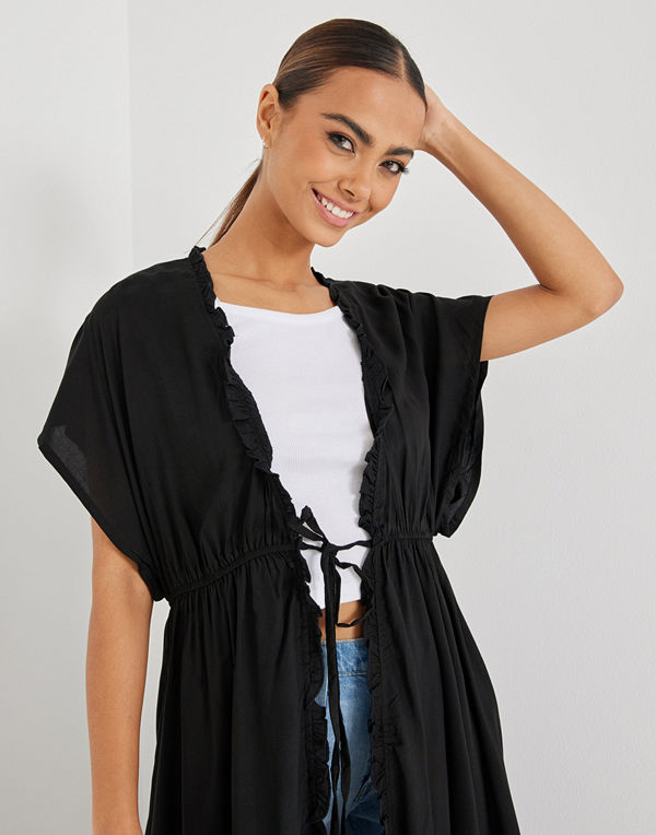 Pieces PCVIOLET LONG KIMONO KAC