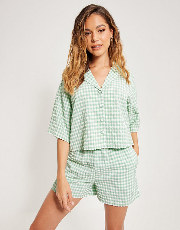 Vila VIGINGSIE V-NECK 2/4 BUTTON TOP