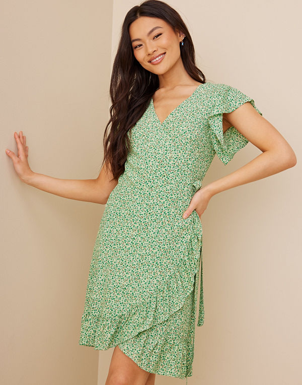 Vila VIFINI WRAP S/S SHORT DRESS - EX