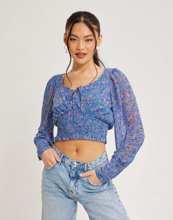 Vero Moda VMSERENA L/S SMOCK TOP SB4