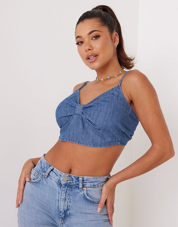 Pieces PCHOPE CROPPED SLIP TOP BC