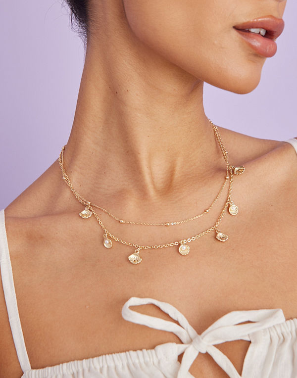 Pieces smycke PCVEANI COMBI NECKLACE SWW