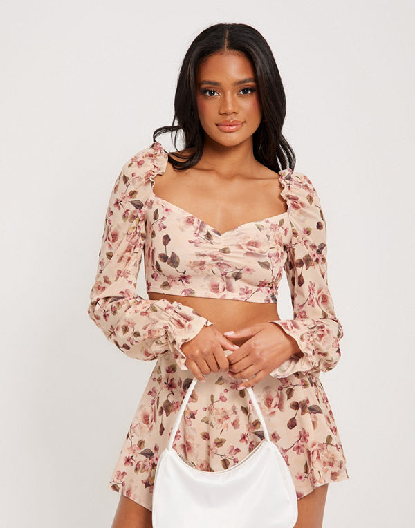 NLY One Print Wide Sleeve Top