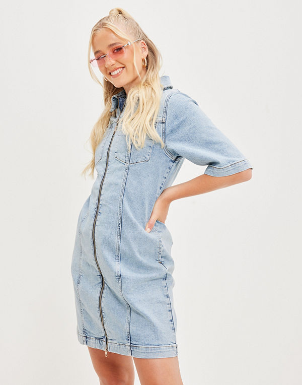 Selected Femme SLFKYLA 2/4 LICE BLUE DENIM DRESS U