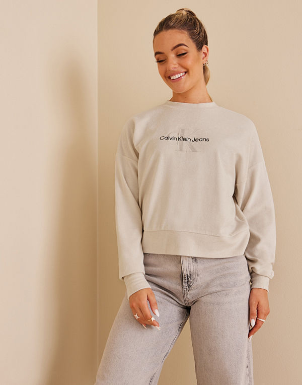 Calvin Klein Jeans MONOGRAM TOWELLING SWEATSHIRT